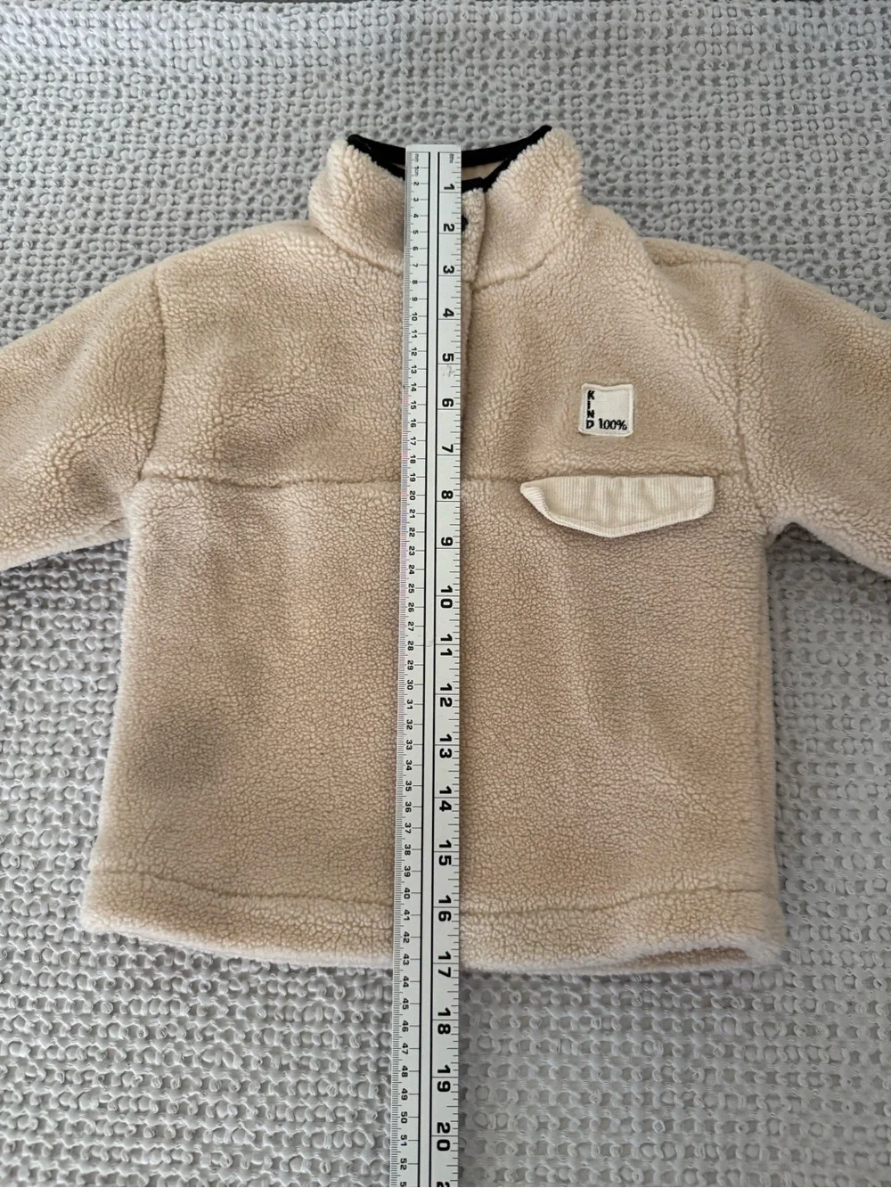 Zara Kids Beige Sherpa Pullover Jacket boys size 18-24 Months